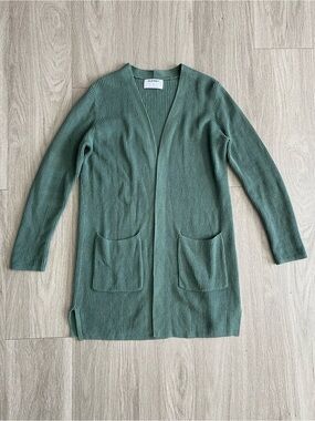 Old Navy Sage Green Ribbed Open-Front Cardigan Women’s XS